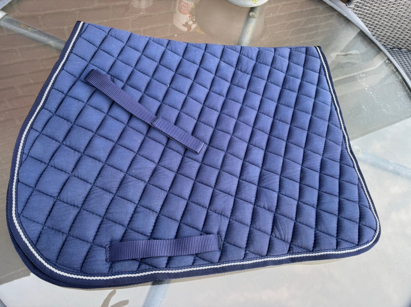 VZH dekje blauw met bies, Dieren en Toebehoren, Full (L), Ophalen of Verzenden, Zo goed als nieuw, Veelzijdigheidsdekje