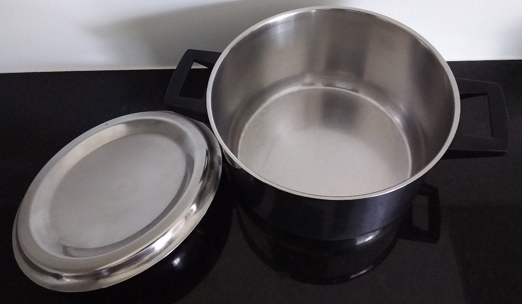 RVS soeppan 22 cm -  inhoud 4 liter, Ophalen, Gebruikt, Rvs