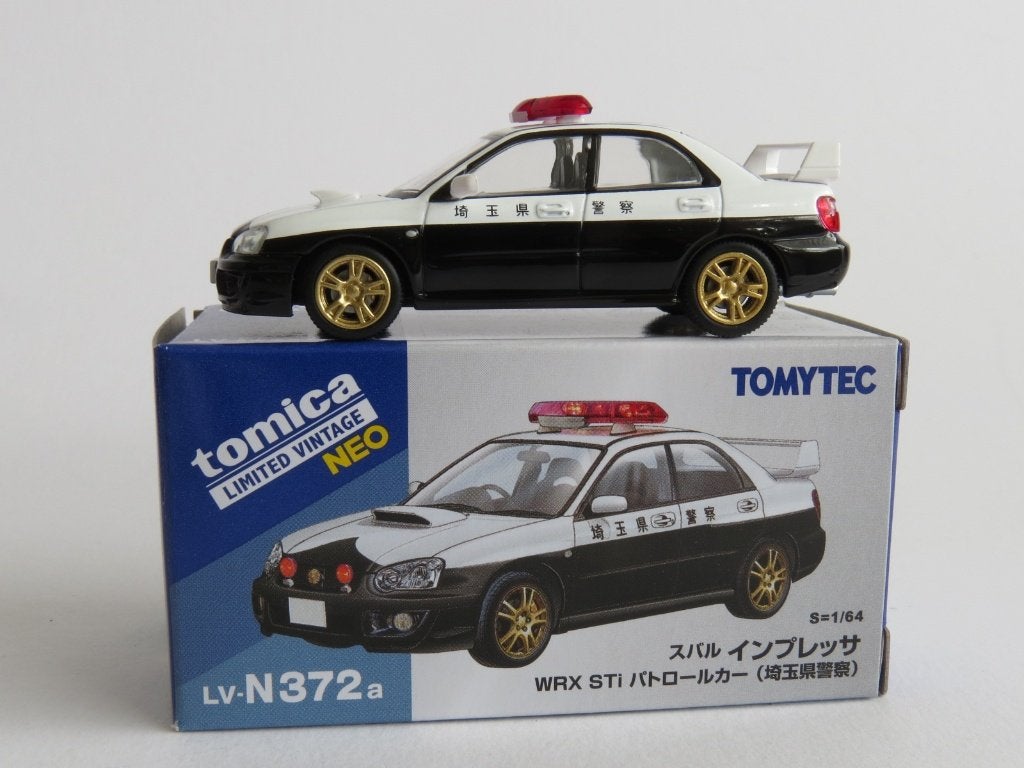 Tomica LV-N372a Subaru Impreza WRX STi politie 1/64 tomy, Ophalen of Verzenden, Nieuw, Auto