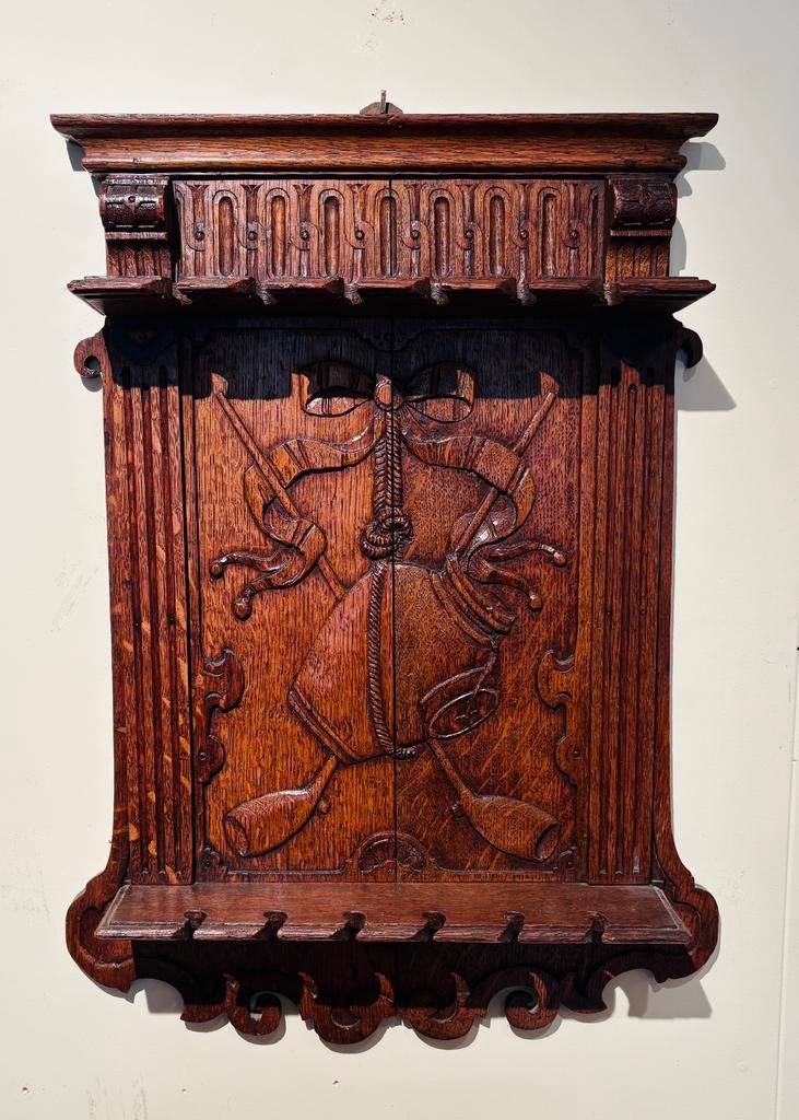 Pijpenrek Renaissance zeldzaam snijwerk kleipijpen Goudse, Ophalen of Verzenden