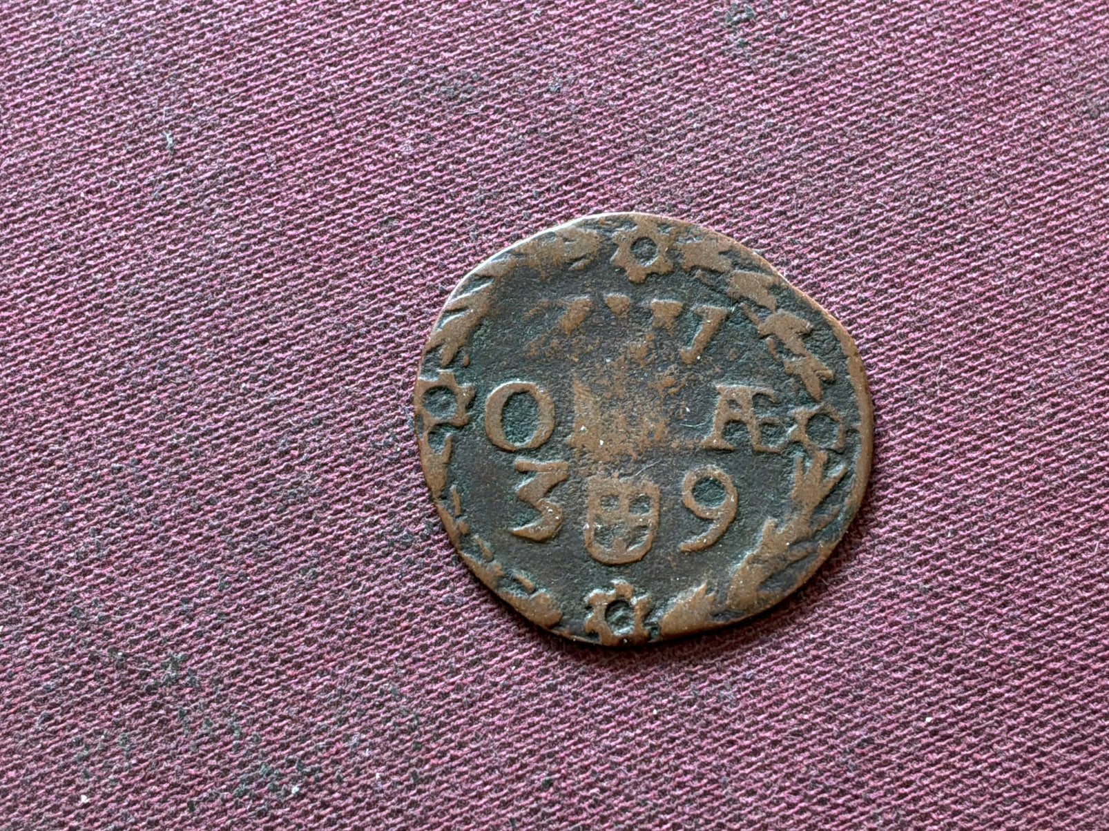 Duit zeolle 1739, Postzegels en Munten, Ophalen of Verzenden, Vóór koninkrijk, Overige waardes