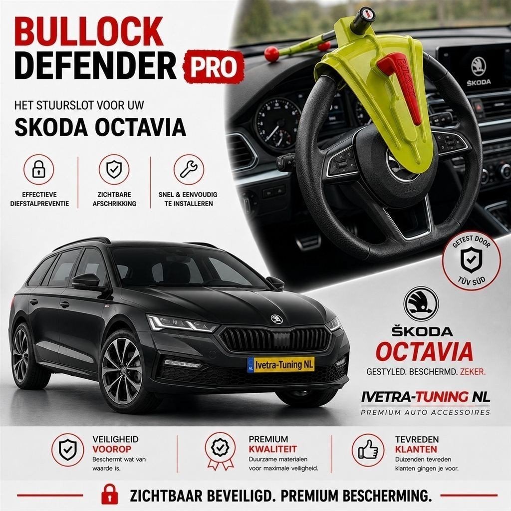 Stuurslot Skoda Octavia | Beveiliging Skoda Octavia, Ophalen of Verzenden, Info@ivetra-tuning.nl | www.ivetra-tuning.nl, Ivetra-Tuning NL