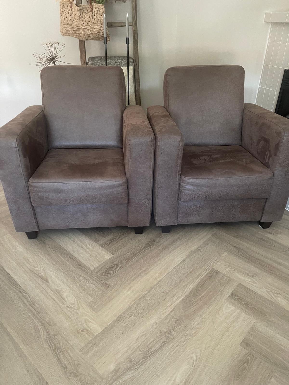 2 Leren Fauteuils - Comfortabel en Stijlvol, Ophalen, Zo goed als nieuw, Leer, 75 tot 100 cm
