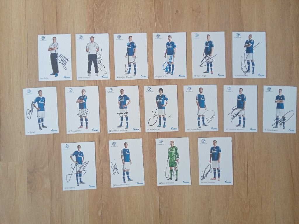 Gesigneerde 2012-2013 spelerskaarten van Schalke 04, Ophalen of Verzenden, Nieuw, Buitenlandse clubs, Spelerskaart