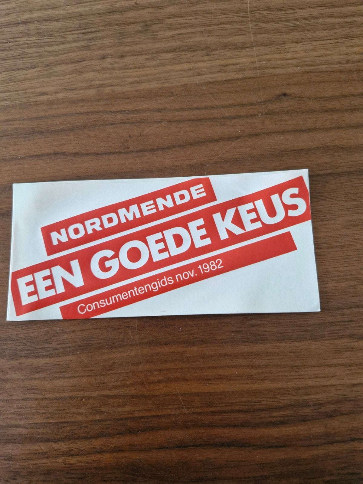 10250 Nordmende Sticker - Een Goede Keus Consumentengids, Verzamelen, Ophalen of Verzenden, Zo goed als nieuw, Merk