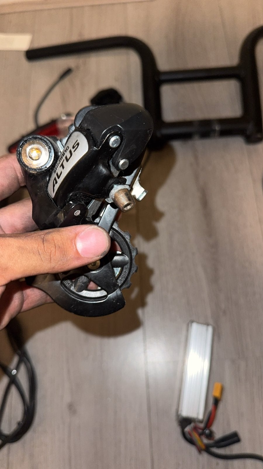 Fatbike onderdelen: frame, controller, derailleur, crankset,, Ophalen, Gebruikt, Fatbike, Crankstel of Pedalen