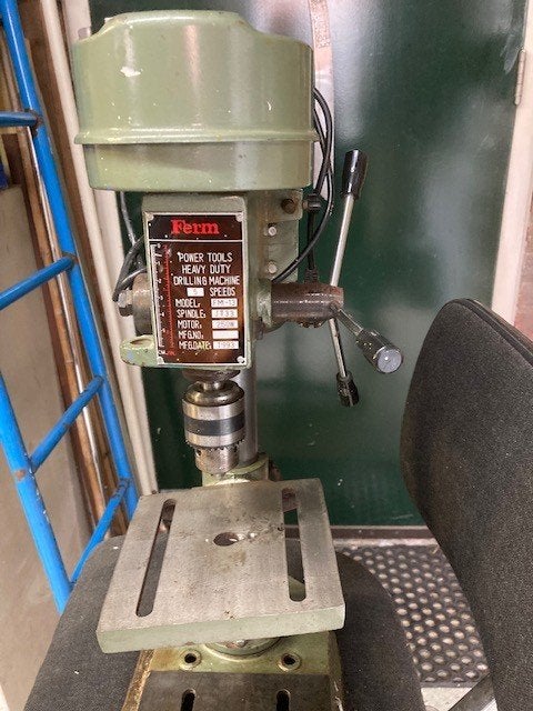 Kolom boormachine Ferm., Doe-het-zelf en Verbouw, Gereedschap | Boormachines, Gebruikt, Variabele snelheid, Minder dan 400 watt