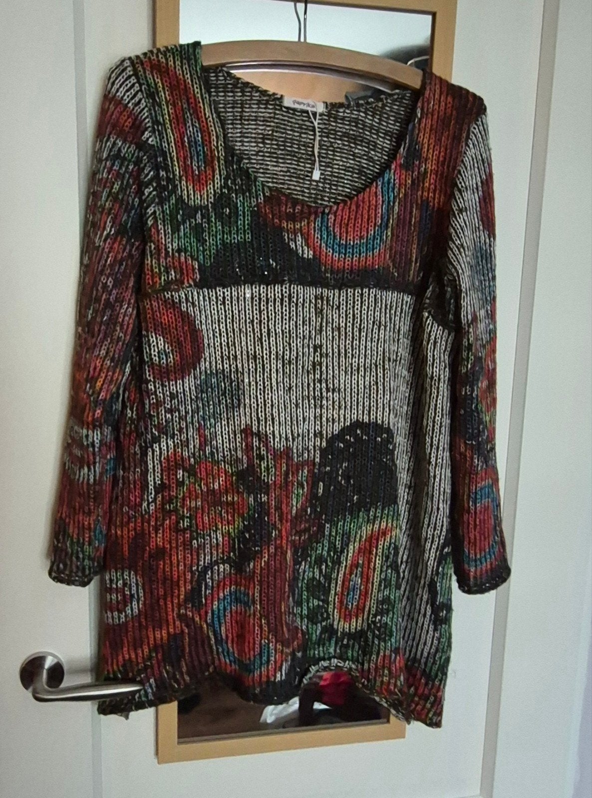 Paprika kleurrijk dun truitje - ideaal voor de herfst, Meerkleurig, Maat 42/44 (L), Ophalen of Verzenden, Zo goed als nieuw