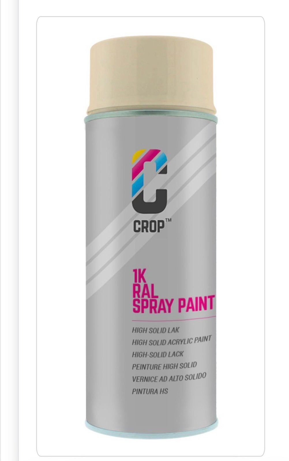 CROP RAL1015 ZIJDEGLANS Acryl Spuitbus 400ml Zijdeglans, Ophalen of Verzenden, Nieuw, Wit, Lak