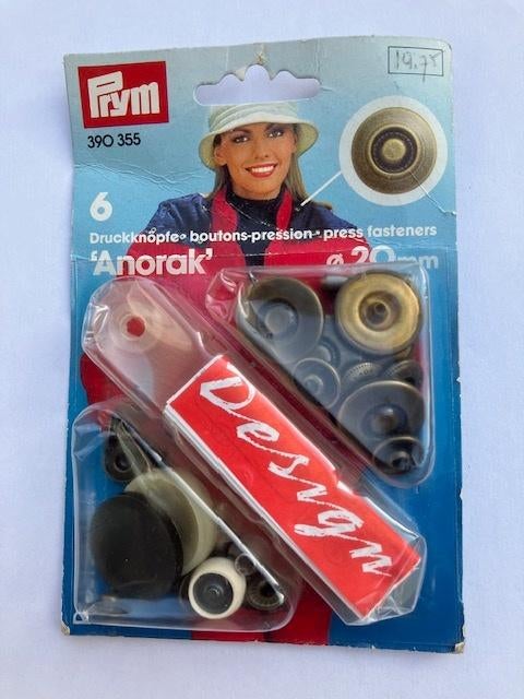 Prym Anorak drukknopen messing doorsnee 20 mm 6 stuks € 7,00, Ophalen of Verzenden, Nieuw, Knoop of Knopen