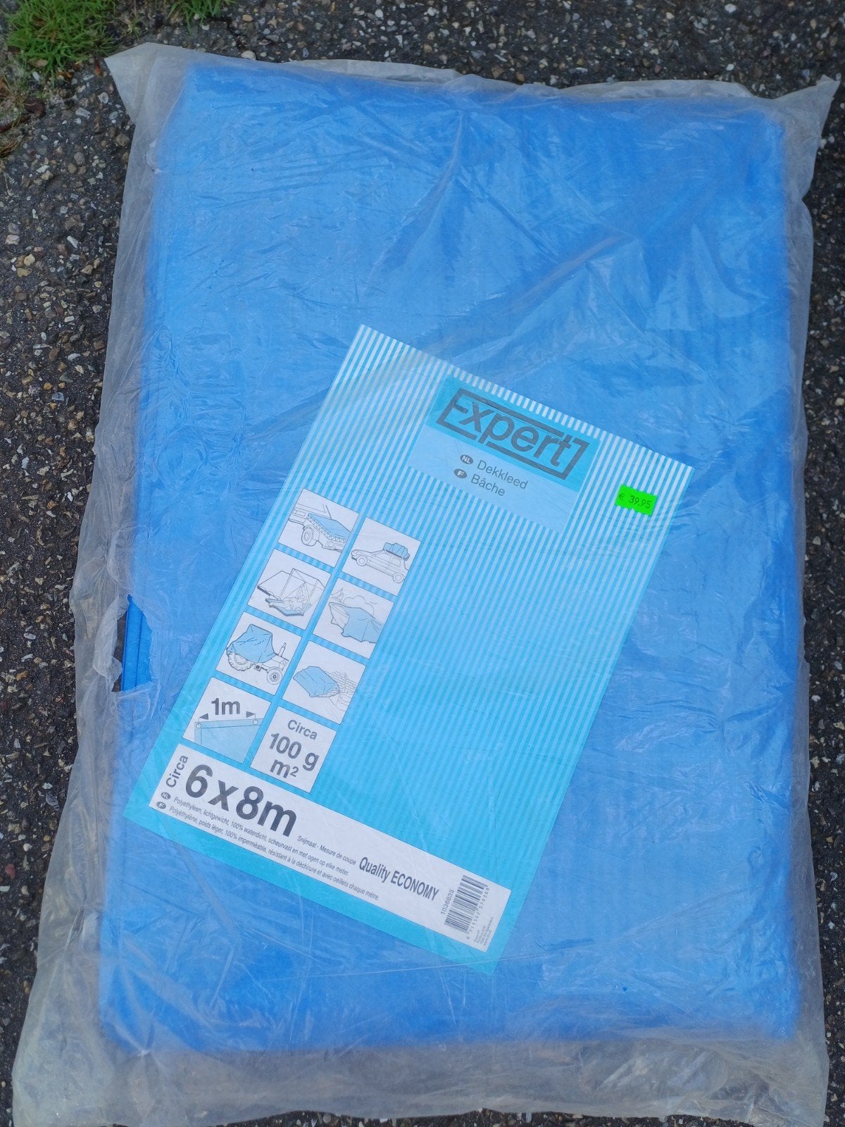 Dekkleed 6x8 meter met ringen - Nieuw in verpakking, Ophalen of Verzenden