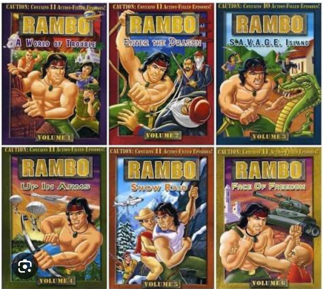 Complete dvd set rambo tekenfims Sylvester Stallone Engels, Ophalen of Verzenden, Zo goed als nieuw, Overige typen