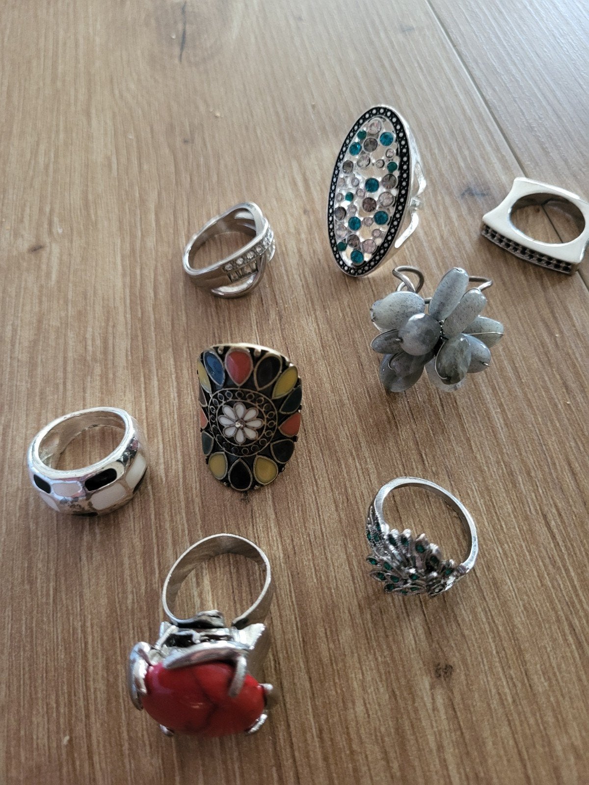 partij ringen, Ophalen of Verzenden, Zo goed als nieuw, Zilver, Dame