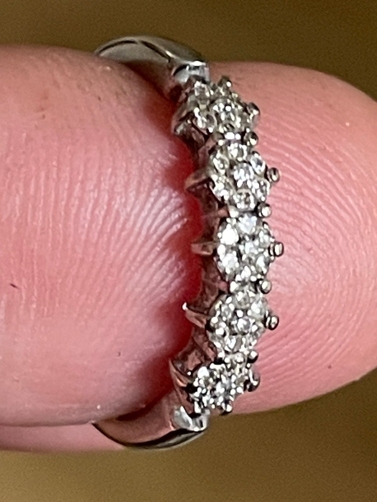 18 karaat witgouden ring met diamanten, Wit, Ophalen of Verzenden, Nvt, Dame