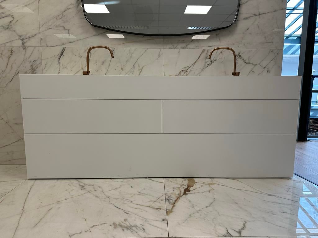 Piet Boon design wastafelmeubel met kranen - Showroommodel, Ophalen, Zo goed als nieuw, 200 cm of meer, Minder dan 100 cm