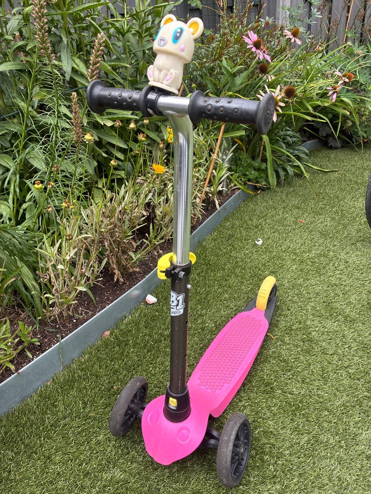 Roze kinderstep met 3 wielen - Decathlon, Fietsen en Brommers, Ophalen of Verzenden, Gebruikt, Gewone step