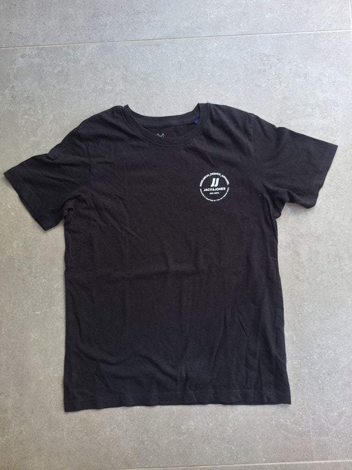 Fijn en stoer zwart T-shirt van Jack & Jones, Ophalen of Verzenden, Zo goed als nieuw, Shirt of Longsleeve, Jongen