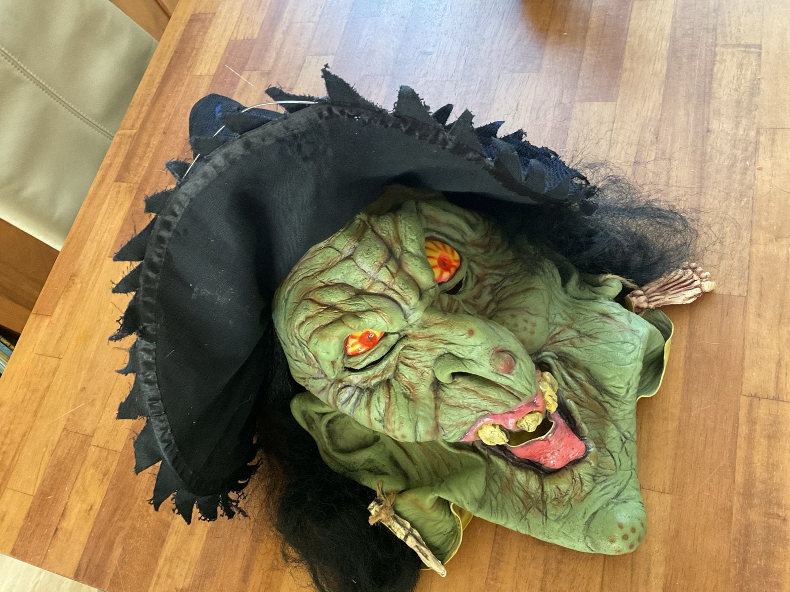 Griezelige Heksenmasker Don Post 2007- Halloween/Feest, Hobby en Vrije tijd, Ophalen of Verzenden, Gebruikt, Toneelattributen of Onderdelen