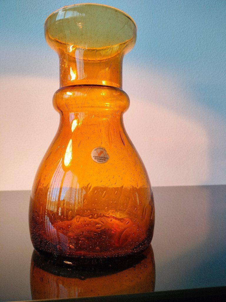 Leerdam Etrusk Glas Vaas Floris Meydam 1970, Ophalen of Verzenden
