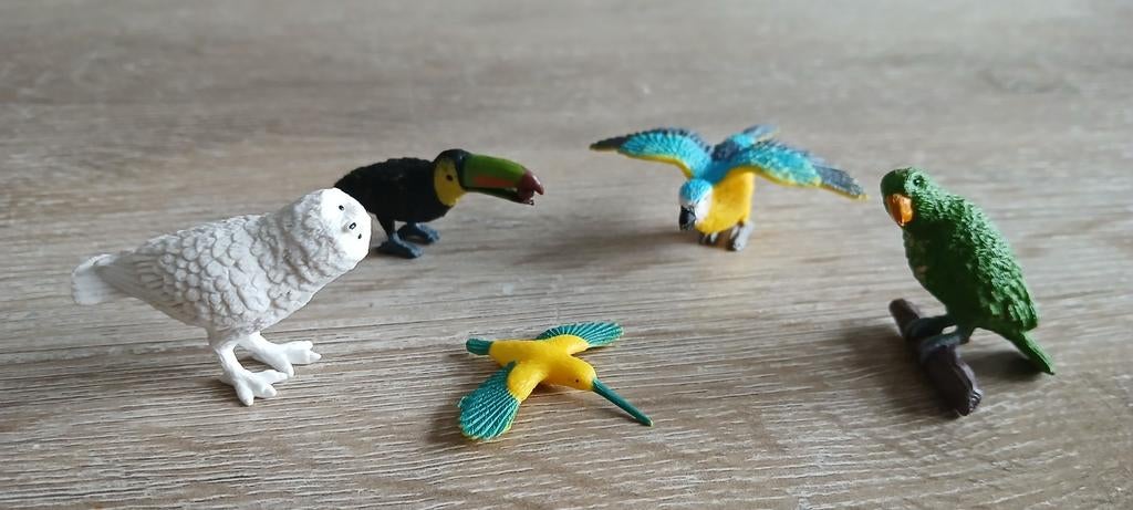 Kleine sneeuw uil macaw papegaai colibrie Toekan safari ltd, Ophalen of Verzenden, Zo goed als nieuw