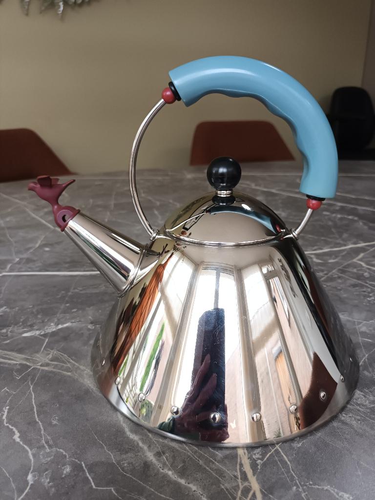 Alessi fluitketel, Huis en Inrichting, Zilver, Zo goed als nieuw, Alessi, Overige materialen