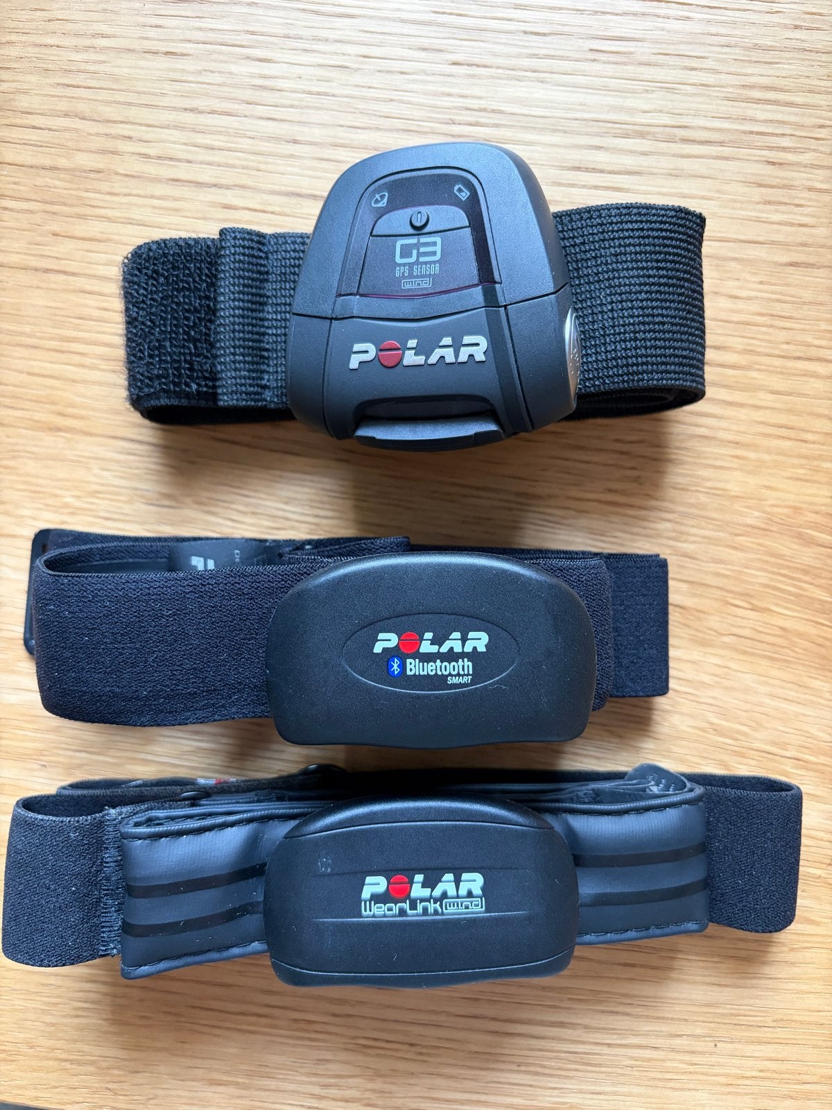 Polar hartslagbanden + G3 GPS sensor – complete set, Ophalen of Verzenden, Gebruikt, Polar, Met borstriem