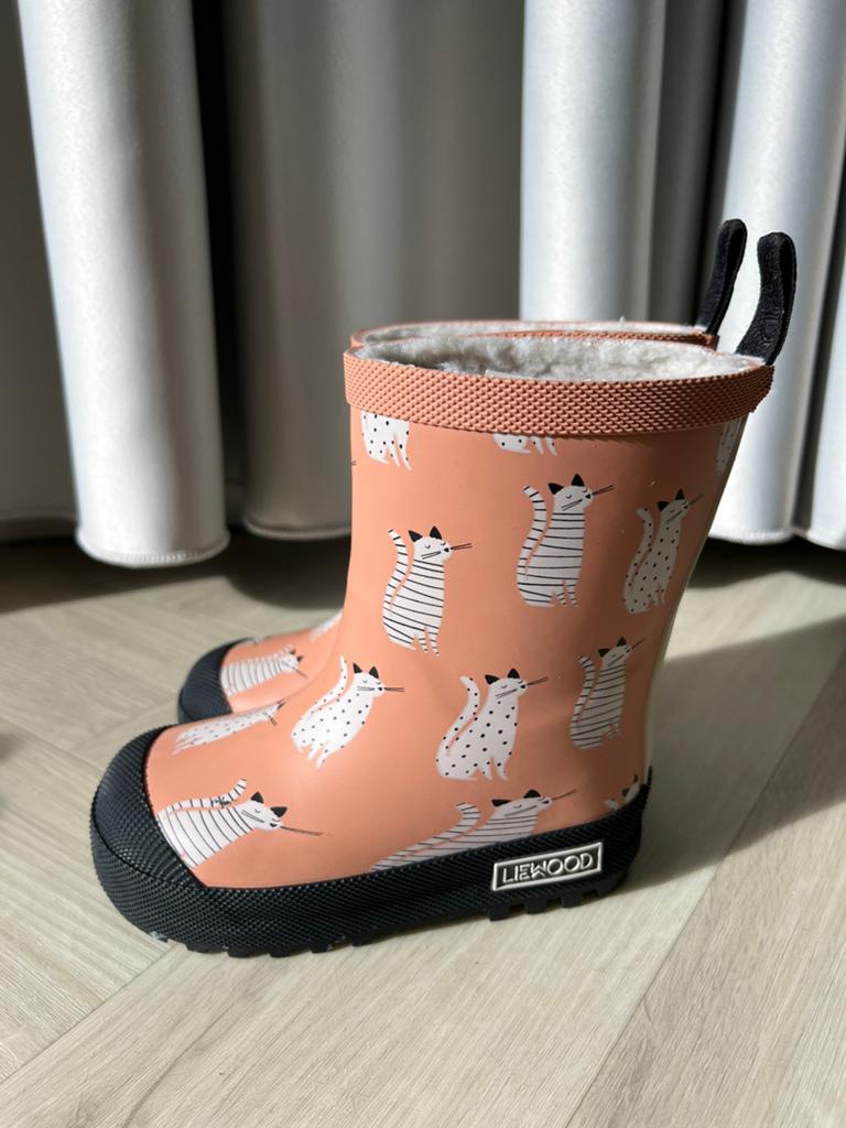 Liewood Mason Thermo Rain Boots – Cat Tuscany Rose – maat 23, Kinderen en Baby's, Kinderkleding | Schoenen en Sokken, Ophalen of Verzenden
