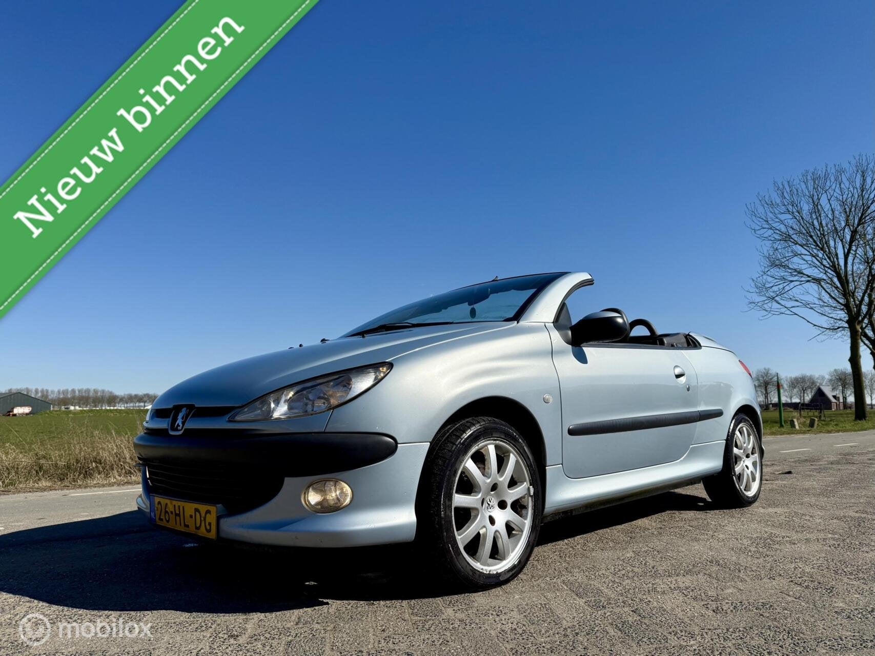 Peugeot 206 CC 2.0-16V, Leer, 140 PK, Vaste Prijs Inruiler, 136 pk, Zwart, 4 cilinders, Cabriolet