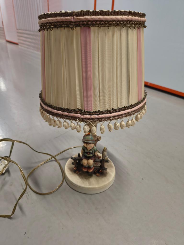 Vintage Goebel Hummel tafellamp, Ophalen, Gebruikt, Hummel