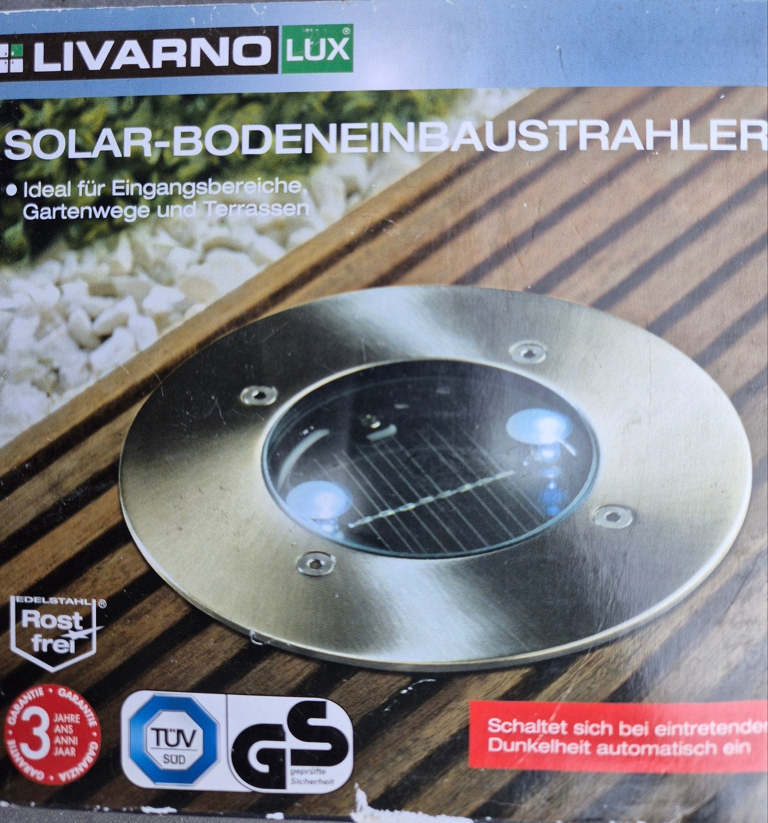 Solar-bodeminbouwstraler RVS, Tuin en Terras, Ophalen, Zonne-energie, Minder dan 50 watt, Rvs