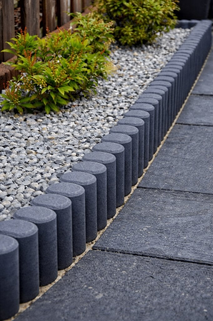 Mini Rondobandpalissade 6x40x50 cm Zwart, Restpartij, Nieuw, Ophalen of Verzenden, Minder dan 5 m², Beton