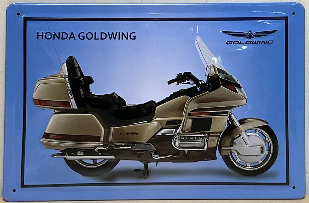 Honda Goldwing Motor relief reclamebord van metaal wandbord, Ophalen of Verzenden, Nieuw, Auto's