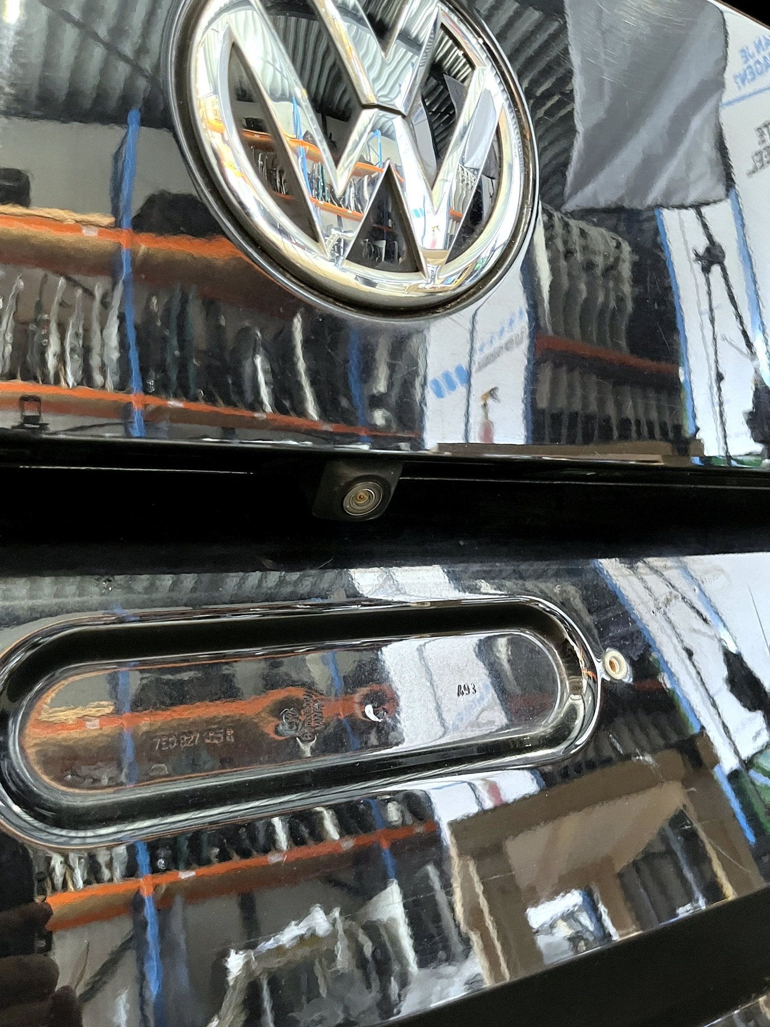 VW Transporter T6 achterklep ruit zwart LC9X 7E0827025A, Auto-onderdelen, Gebruikt, -, Ophalen of Verzenden, Achter