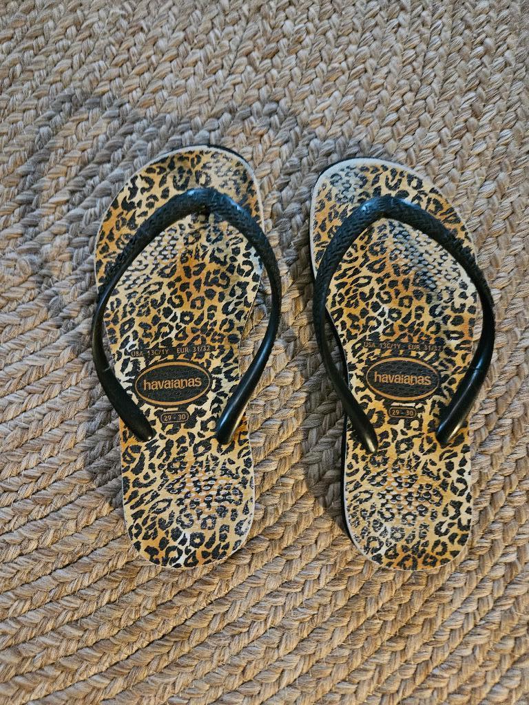 Havaianas tijgerprint, maat 29-30, Kinderen en Baby's, Kinderkleding | Schoenen en Sokken, Meisje, Overige typen, Ophalen of Verzenden