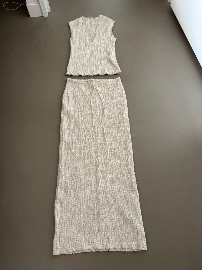 Set (strand/zomer) van Zara, maat M, Kleding | Dames, Verzenden, Zo goed als nieuw, Maat 38/40 (M), Onder de knie