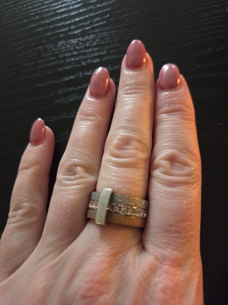 Breil zilveren/rose ring met strass 53mm, Ophalen of Verzenden, Zo goed als nieuw, Dame, Zilver