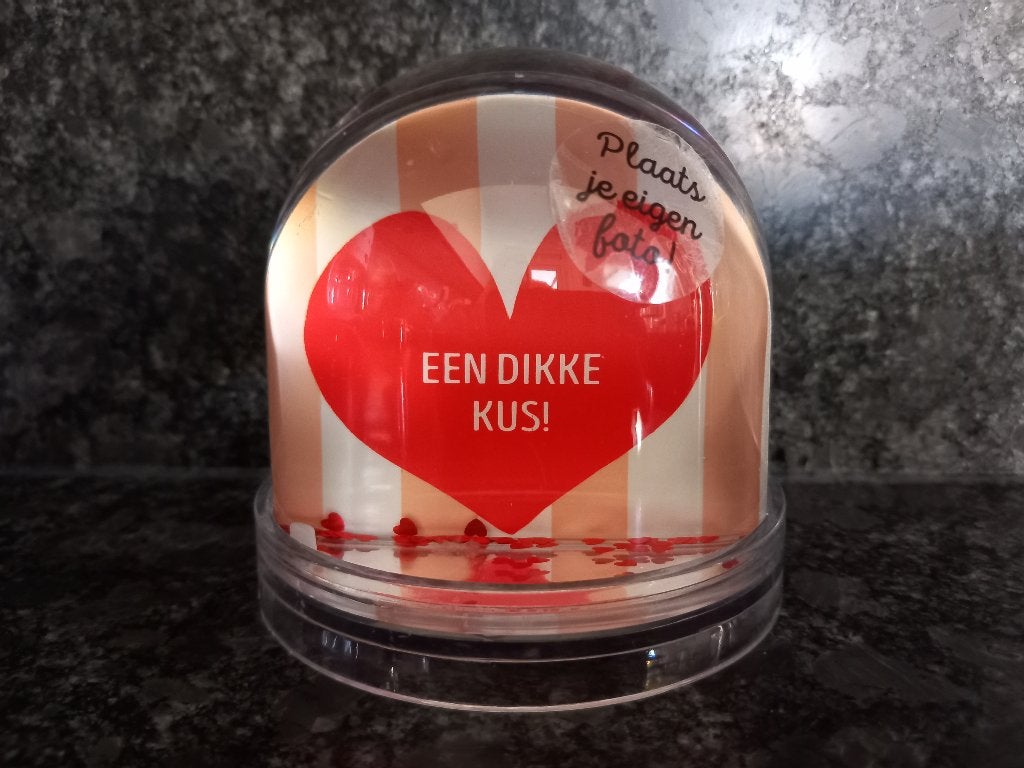 Sneeuwbol met rode hartjes om te personaliseren, gloednieuw!, Ophalen of Verzenden, Nieuw, Overige materialen, Overige stijlen