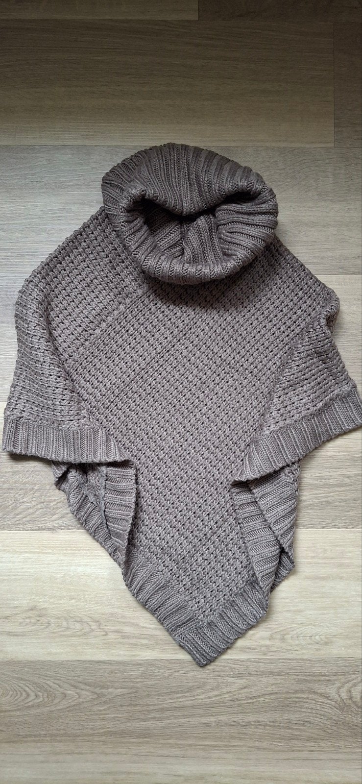 Mar Collection gebreide poncho/trui - One Size, Ophalen of Verzenden, Zo goed als nieuw, Maat 38/40 (M), Bruin