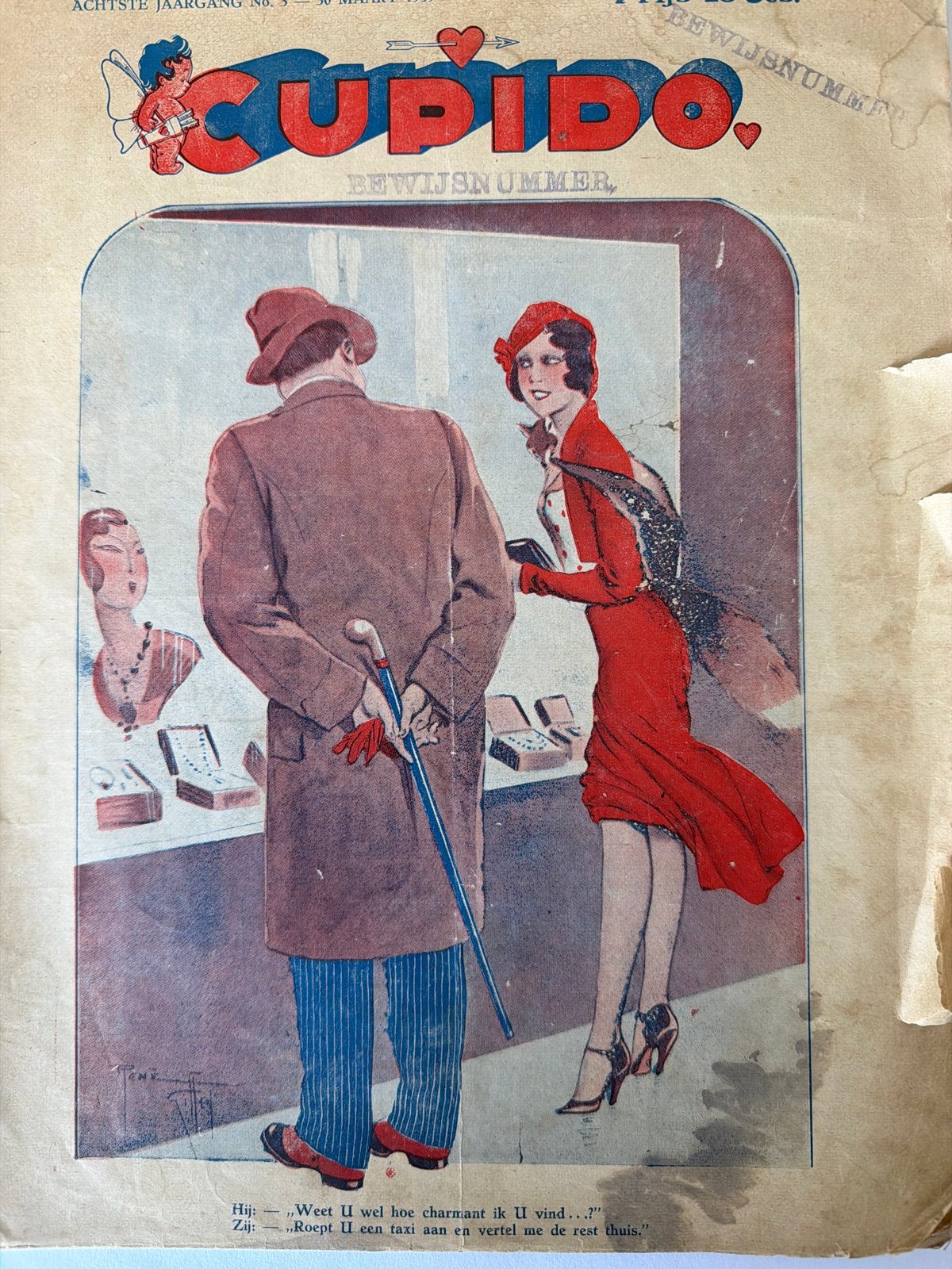 Vintage Cupido Magazine - Losse Bladen - Redelijke Staat, Boeken, Ophalen of Verzenden, Gelezen, Overige typen