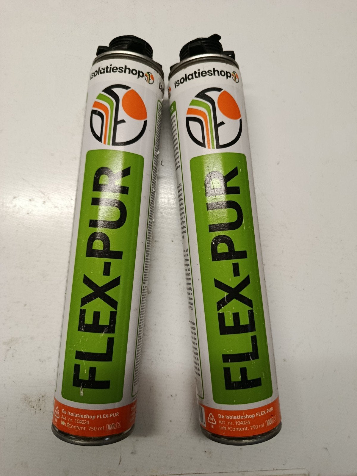 Flex-Pur isolatieschuim (2 bussen) ongebruikt, Minder dan 4 cm, Nieuw, Ophalen of Verzenden, Minder dan 5 m²