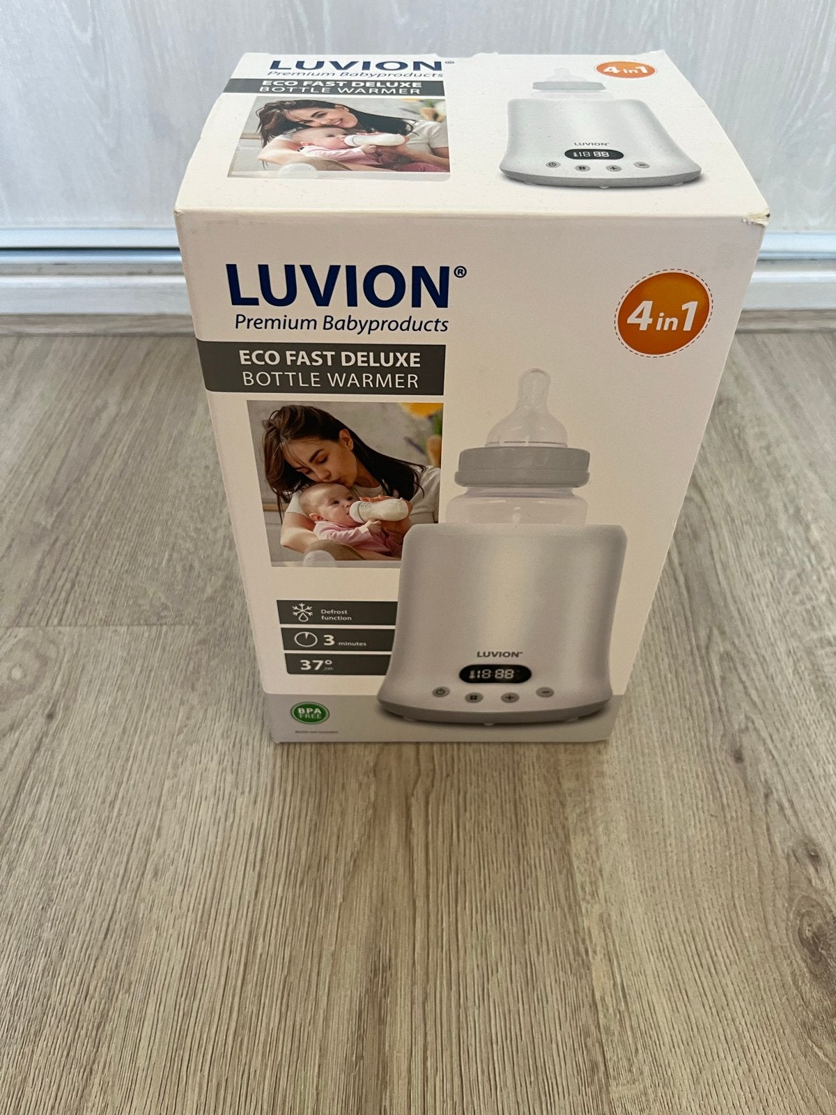 Luvion Eco Fast Deluxe Flessenwarmer 4-in-1, Kinderen en Baby's, Babyvoeding en Toebehoren, Ophalen of Verzenden, Zo goed als nieuw