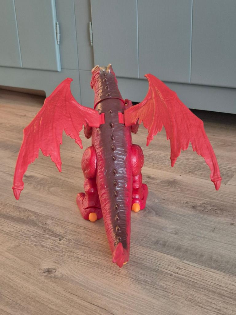 Interactieve Rode Draak Speelgoed met Geluid en Beweging, Ophalen of Verzenden, Zo goed als nieuw