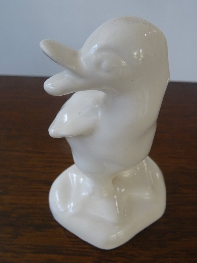 Vintage beeldje Plateelbakkerij Zuid-Holland beeld eend duck, Verzamelen, Ophalen of Verzenden, Zo goed als nieuw, Vogel, Beeldje of Figuurtje