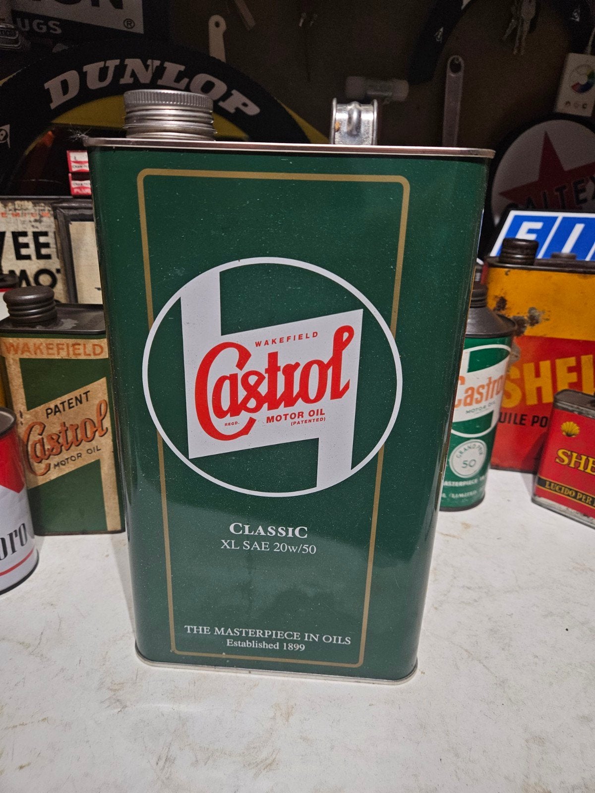 Vintage Castrol Olieblik Verzamelblik garageblik, Verzamelen, Merken en Reclamevoorwerpen, Ophalen of Verzenden, Gebruikt