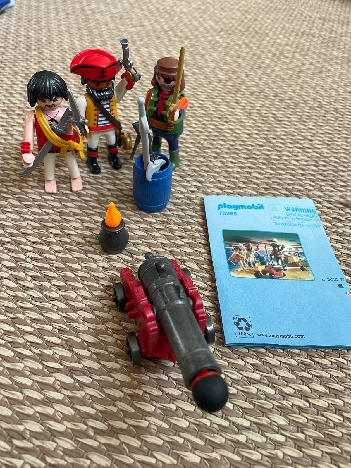 Playmobil Piraten Set 70265 met Kanon en Figuren, Pirates, Complete set, Ophalen of Verzenden, Zo goed als nieuw