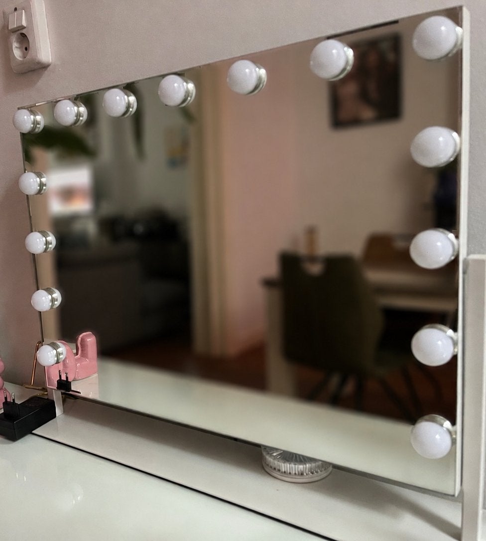 Bright beauty hollywood spiegel ( kabel werkt niet meer ), Ophalen, Minder dan 50 cm, Zo goed als nieuw, Minder dan 100 cm