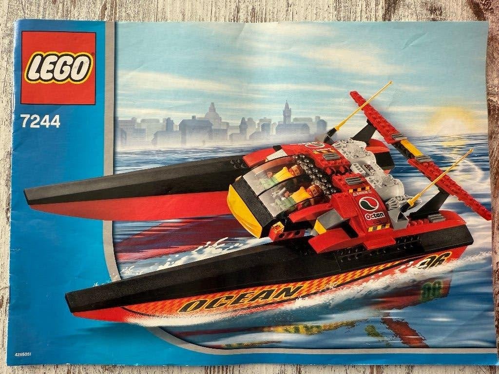 Lego 7244 speedboot, Kinderen en Baby's, Speelgoed | Duplo en Lego, Zo goed als nieuw, Lego, Complete set, Compleet, Inclusief instructies