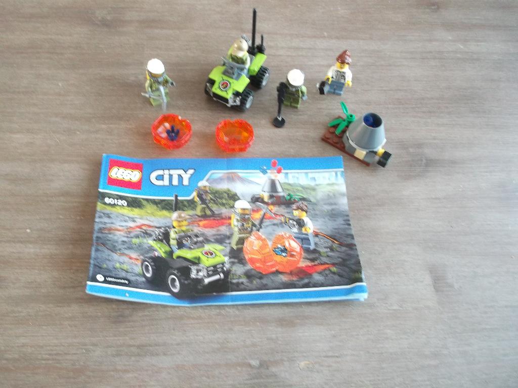 lego volcano explorers 60120 volcano starter set (2016), Ophalen of Verzenden, Gebruikt, Complete set, Lego