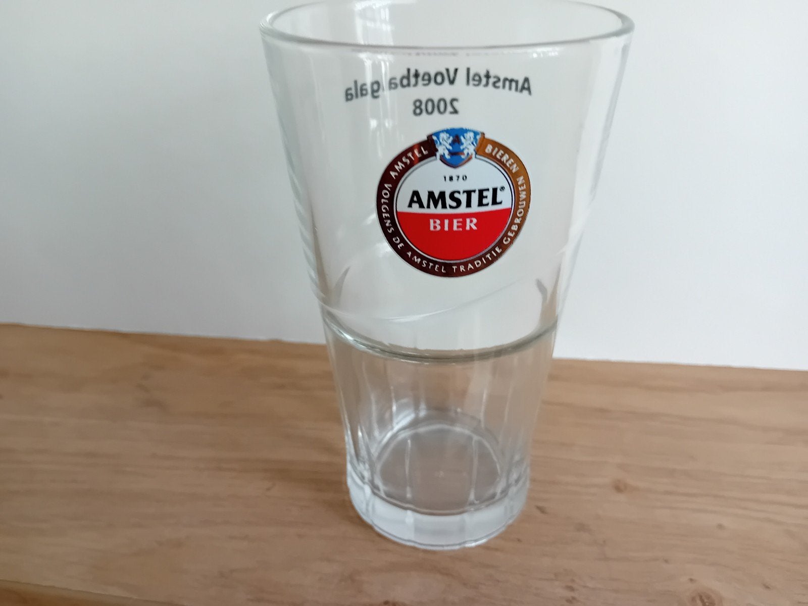 Amstel glas nummer 21 met achteropdruk, Verzamelen, Ophalen of Verzenden, Zo goed als nieuw, Glas of Glazen, Amstel