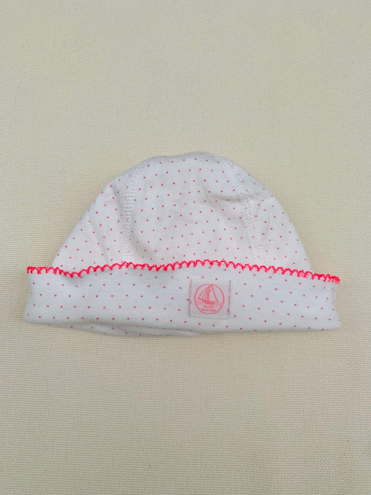 Nieuw Petit Bateau babymutsje - Lichtroze met stippen, Meisje, Maat 56, Nieuw, Ophalen of Verzenden